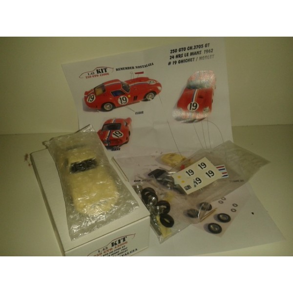 Kit Ferrari 250 GTO Ch 3705 GT 24 Hrs Le Mans 1962 # 19 Ghichet / Noblet - Resin Kit 1:43